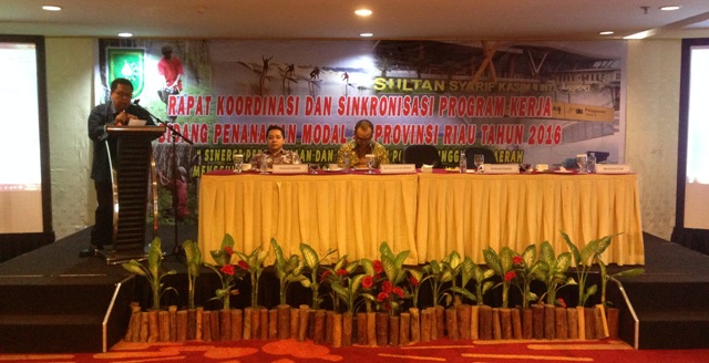 Rapat Koordinasi dan Sinkronisasi Program Kerja Bidang penanaman Modal Se-Provinsi Riau tahun 2016