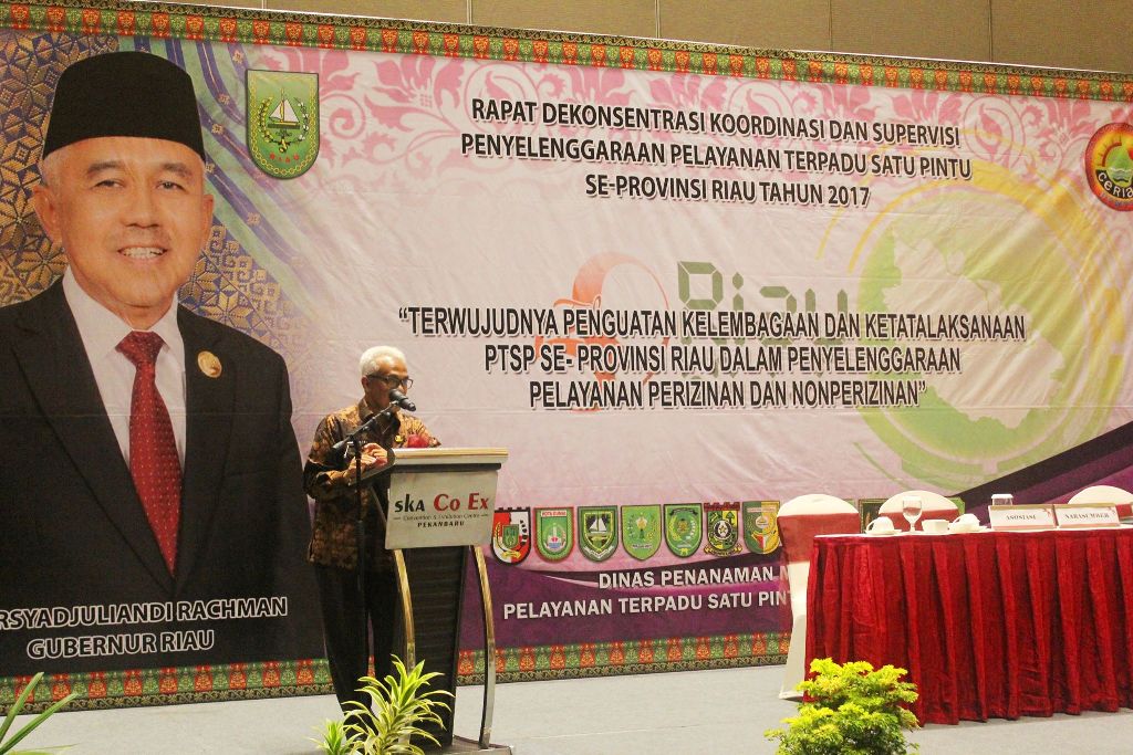 Pelaksanaan Rapat Dekonsentrasi Koordinasi dan Supervisi Penyelenggaraan Pelayanan Terpadu Satu Pintu Se-Provinsi Riau Tahun 2017