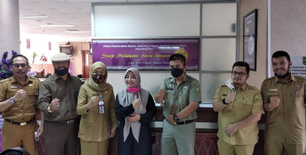 KUNJUNGAN ANGGOTA DPD RI KE DINAS PENANAMAN MODAL DAN PELAYANAN TERPADU SATU PINTU PROVINSI RIAU