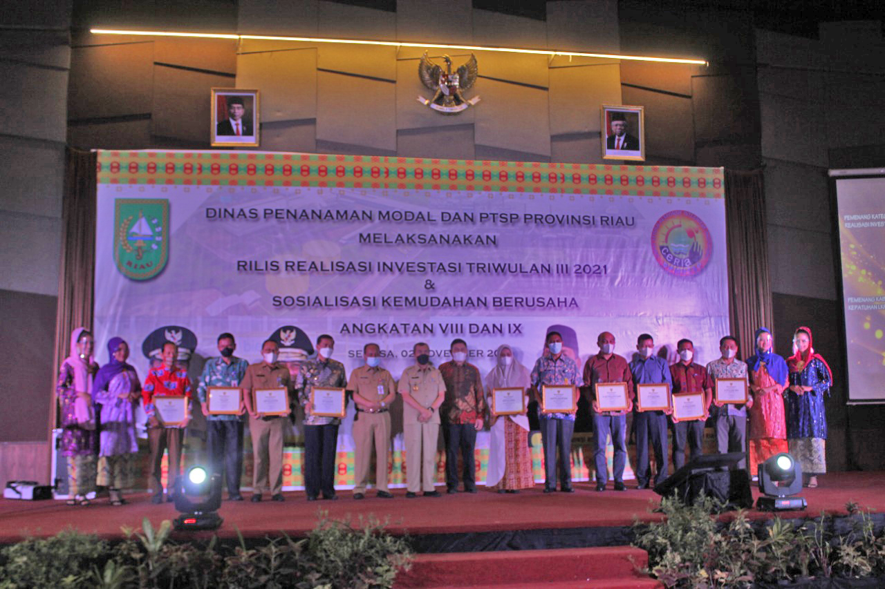 Riau Duduki Peringkat 4 Realisasi Investasi Terbaik se-Indonesia.