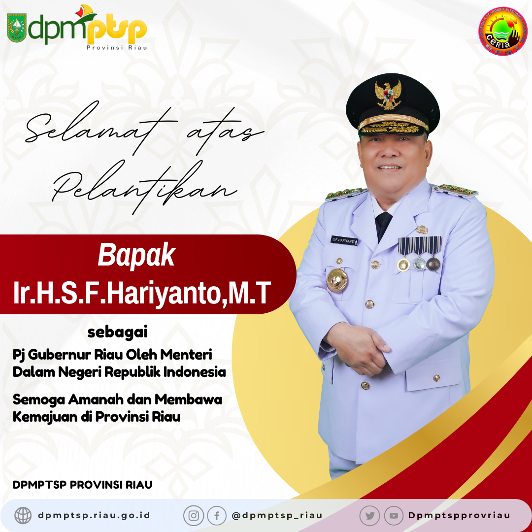 Selamat atas Pelantikan PJ Gubernur Riau